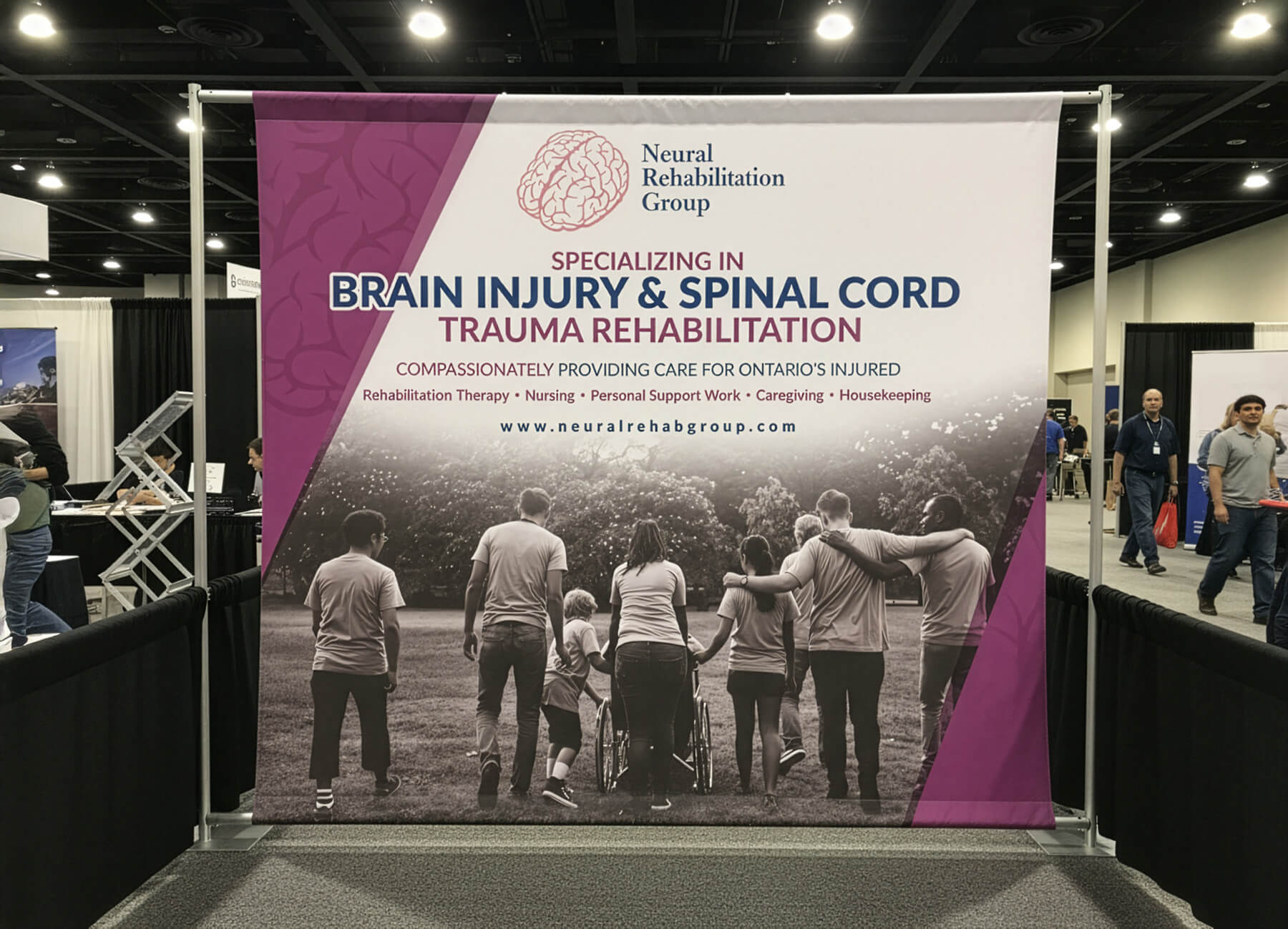 Trade show backdrop and event display graphic design